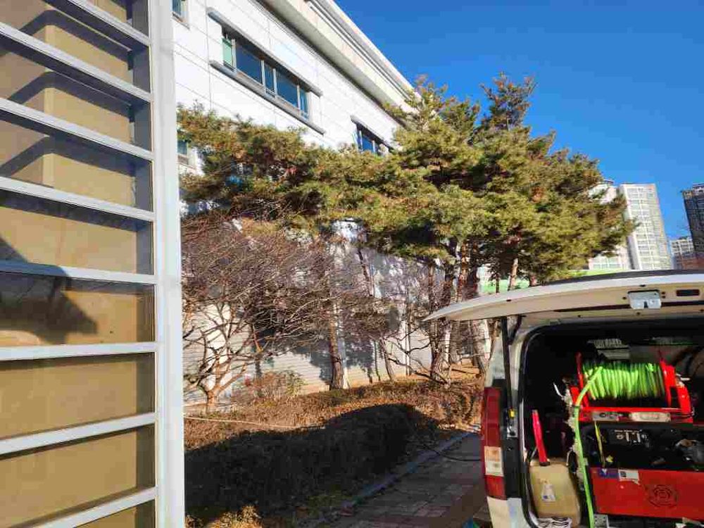 김포 건물 외부 고압세척 작업